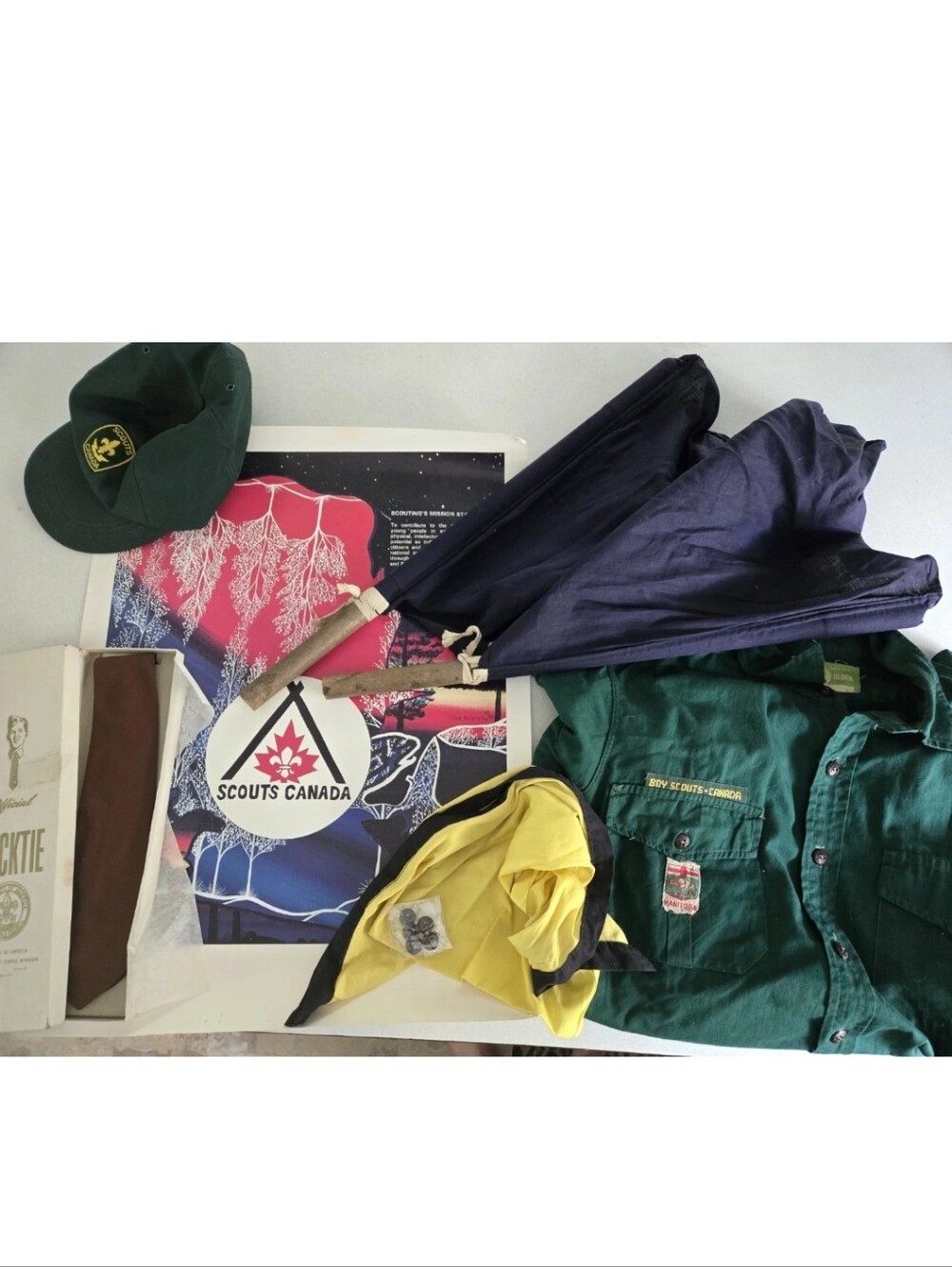 Boy Scout Vintage Lot Poster Tie Shirt Hat Flag